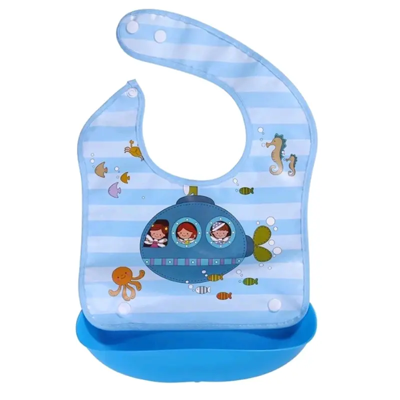 BIB/SLABBER Silikon waterproof/ Celemek makan bayi anti air 1