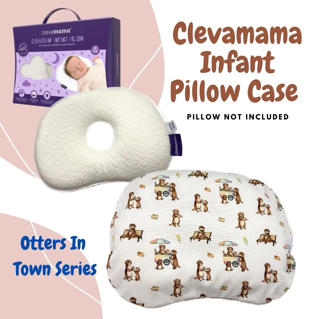 [NEW] OTTER IN TOWN Exclusive Design Clevamama Infant Pillow Cover / Case