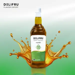 Syrup Zero Calorie Sugar Free Caramel Delifru 1 Liter - Sirup Bebas Gula 0 Kalori Karamel