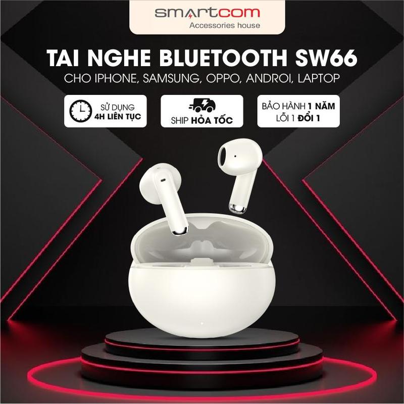 Smartcom X Luongtoanthang712 Tai nghe SW66 - Nghe nhạc chất lượng cao - Nhét Tai - Đầy đủ tính năng chuyển bài đàm thoại airpods pro airpod pro earphone Bluetooth