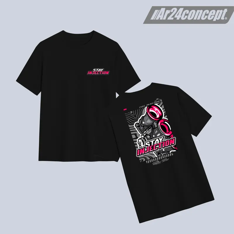 Kaos Stay Injection Distro Racing Cotton Combed 30s Pria Wanita - Ar24concept - Bulat, Kerah - Sablon DTF Full Color - Soft 2