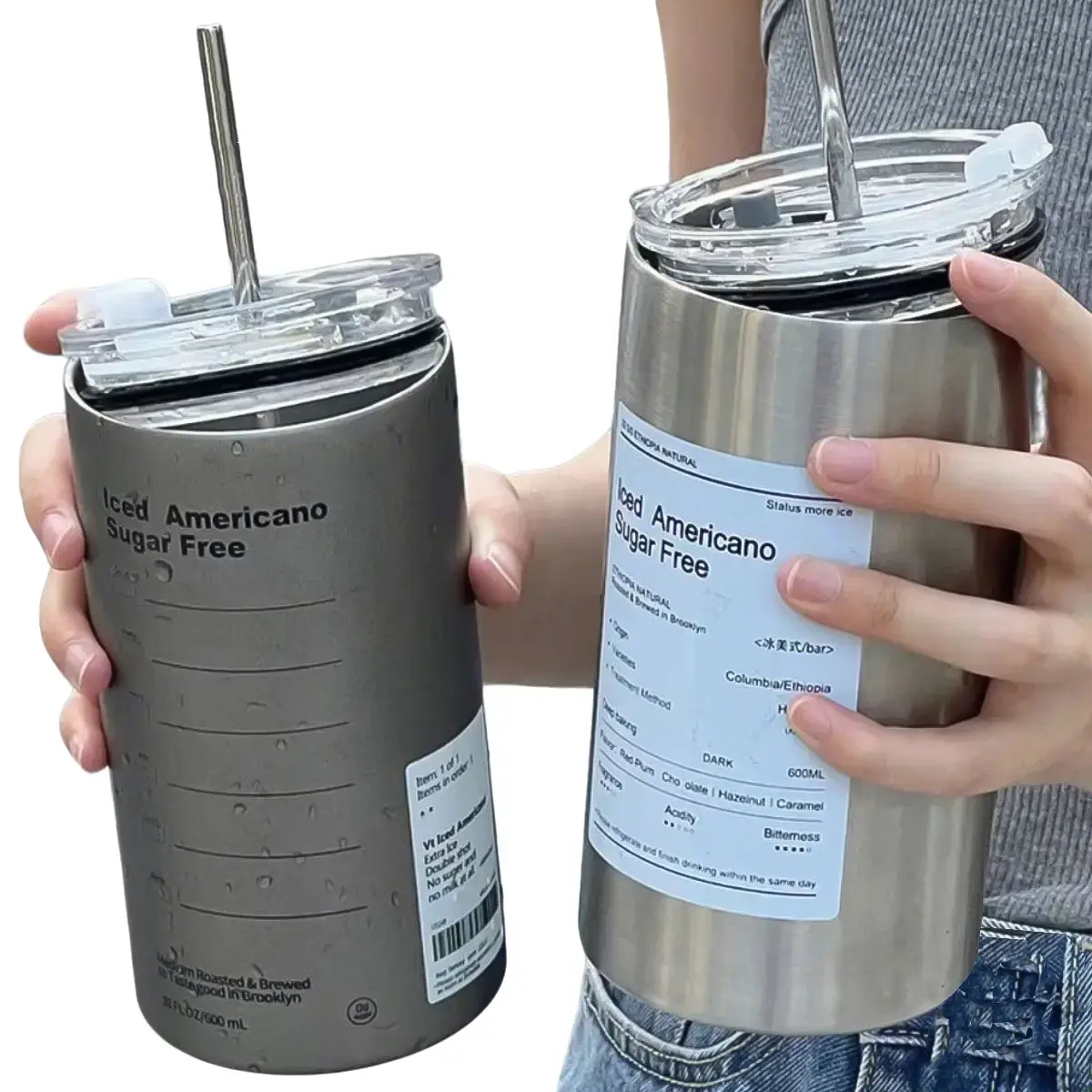 Nexxio Tumbler Stainless Steel Cangkir Kopi Cup Portabel Ukuran 300ml & 600ml Vacuum
