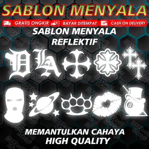 Sablon Setrika Menyala Reflektif Memantulkan Cahaya High Quality untuk Pakaian dan Aksesori  Baju  Motif