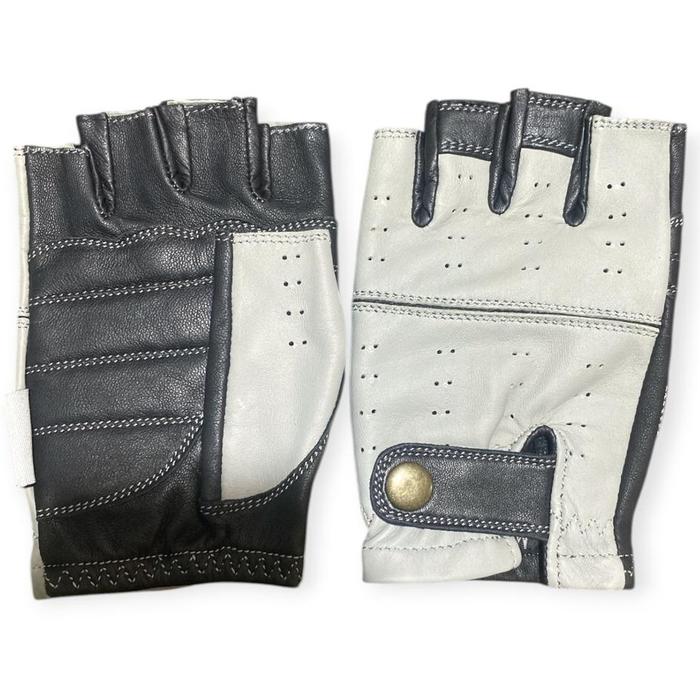 Gambar Sarung Tangan Kulit Asli Half Finger Pria Wanita Grey Black - Rexs Glove - M dari Rexs Official Kota Administrasi Jakarta Selatan Tokopedia