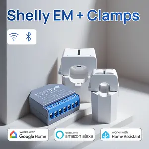 Shelly EM - WIFI Controlled Intelligent Energy Meter with Contactor Control Home Automation Alexa & Google Home Compatible No Hub Required Dual Power Measurement