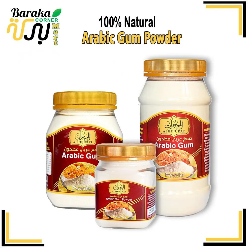 Arabic Gum Powder / Acacia Gum Powder 100% Natural / Serat Prebiotic / Serbuk Almanna