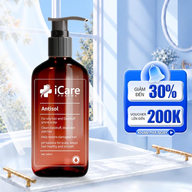 Dầu Gội Sạch Gàu Antisol | Chiết Xuất Dược Liệu | Dịu Mát Da Đầu