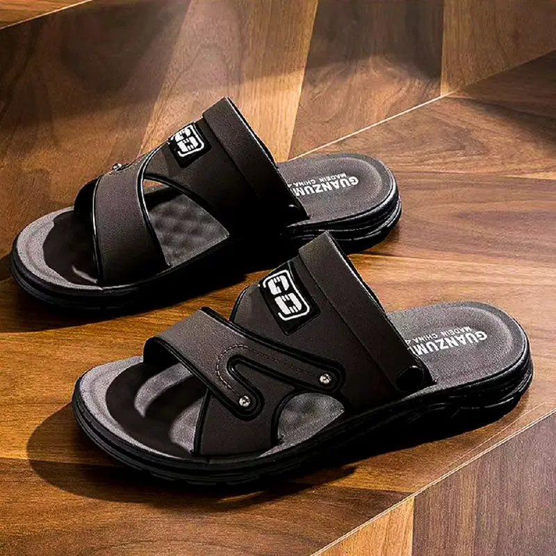Sendal Pria Kulit Terbaru MKF-01 Anti Putus Anti Slip - Jepit Kasual 1