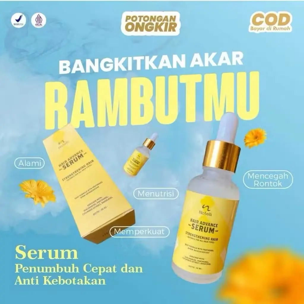 NOTELLI HAIR Advance Serum Penumbuh Rambut dan Atasi Masalah Kebotakan Bpom