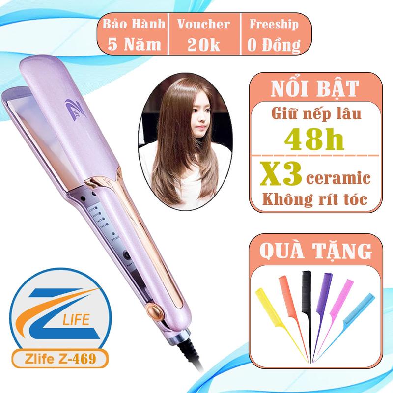 Máy Duỗi Tóc, Uốn Tóc Cụp, Kẹp Thẳng, Mini Cầm Tay Zlife Z469 Có 4 Mức Chỉnh Nhiệt