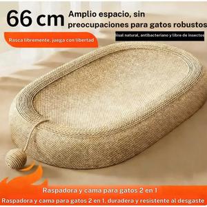Postes y alfombrillas de sisal para gatos, accesorios, camas para entrenamiento y juego — duraderas y sin pelusas. Poste rascador y cama todo en uno, doble capa, juguete duradero y resistente a arañazos para todas las estaciones.
