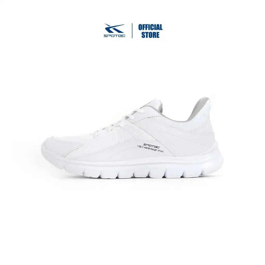 Spotec Sneakers Brian Sepatu Sneakers Pria Wanita - Putih Putih