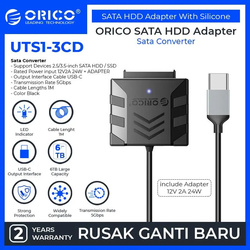 ORICO 2.5-inch SATA HDD Type-C with Adapter 1M - UTS1-3CD-10