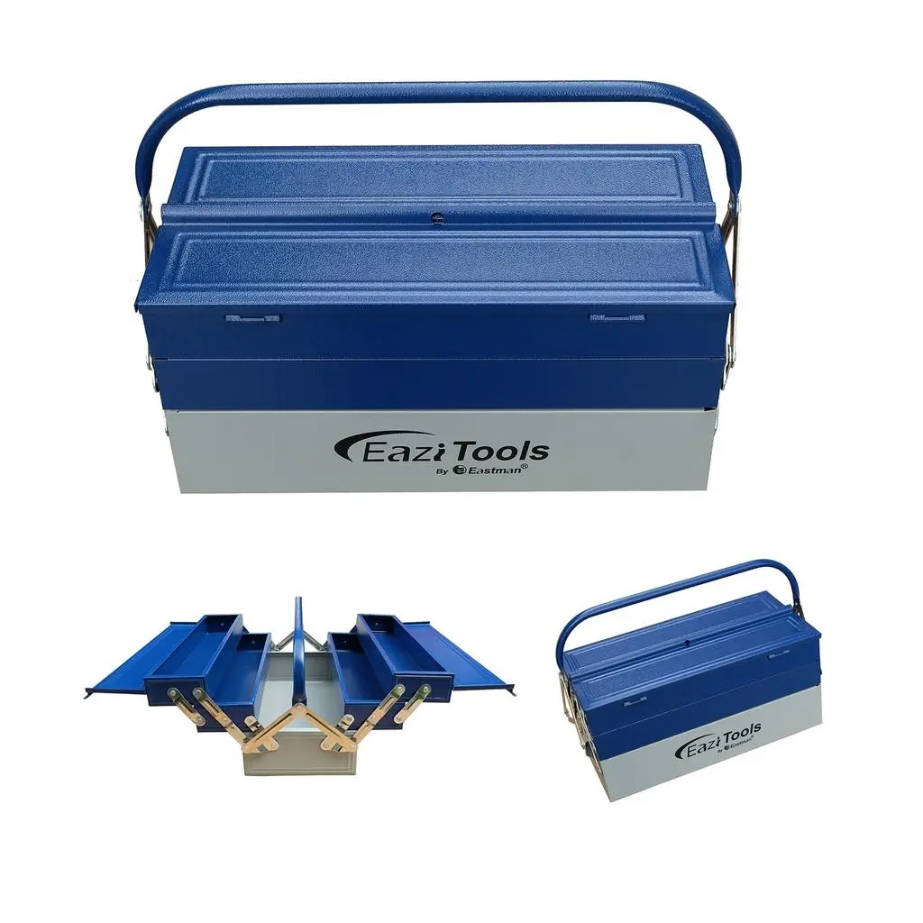 Altea Heavy Duty Metal Tool Box 17 inches 3 Layers and 5 Compartments Steel