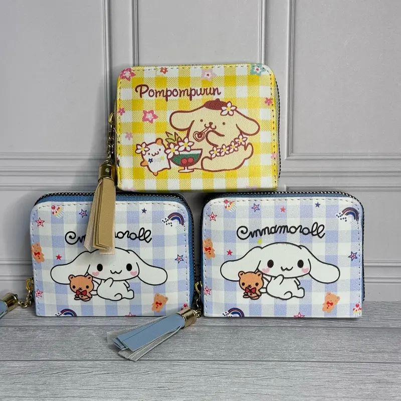 DOMPET LIPAT SANRIO KANVAS VERSI 2 KUROMI POMPOMPURIN CINNAMOROLL ANAK LUCU GEMAS MN-1421 5