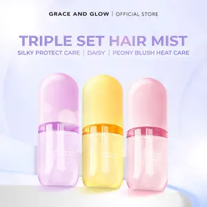 Grace and Glow Hair Vitamin Mist | Silk & Protect - Daisy - Peony Blush | - Haircare Perawatan/Treatment Rambut Spray untuk Melembutkan Rambut Kering dan Bercabang with Argan Oil