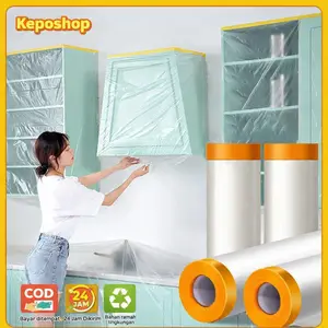 Plastik Bening Besar + Isolasi Plastik Koran Film Transparan untuk Packing / Pembungkus