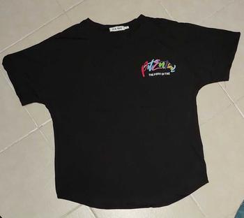 Product Review of NO.1 New Trendy Fashion Joker Loose Dovetail Base Men's Foam Embroidered Printed Couple Short Sleeve Casual Handsome Mature T-shirt from ข**บ 1