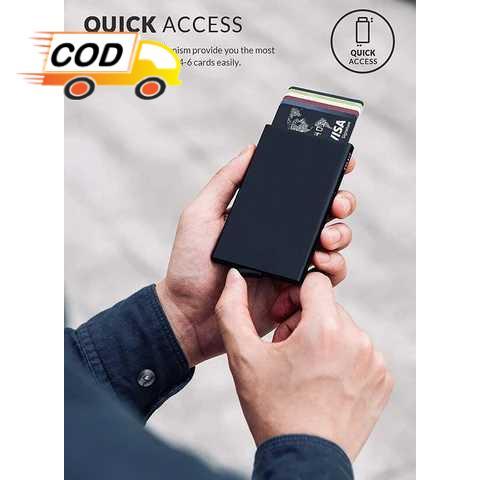 Product Introduction of Dompet Kartu Pria Wanita Slim Slider Aluminium Aman Anti Pencurian RFID Cashless Kredit Card ATM KTP 22