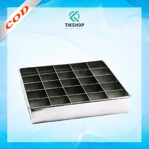 Loyang Brownies sekat Aluminium Cake Persegi size 20 22 24 30 cm