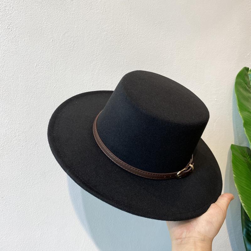 Mũ Fedoras, Trang Trí Khóa Thắt Lưng, Dành Cho Nữ, Mũ Nỉ Vành Có Nắp, Mũ Jazz Cổ Điển Thích Hợp Cho Mùa Đông Và Mùa Thu, Mũ Ấm 6