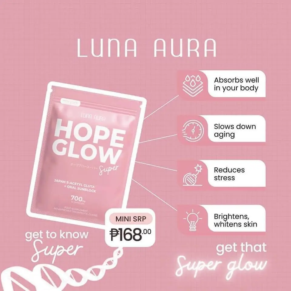 hope glow glutathione Customer Satisfied Opinion 🌻 ✓Products details : HOPE GLOW SKIN PRO!!!!  🔥🔥 ✓Brand: Luna Aura 🌟🌟 Hello apu, 𝗧𝗵𝗮𝗻𝗸𝘀 𝗳𝗼𝗿 𝘀𝗵𝗮𝗿𝗶𝗻𝗴  𝘆𝗼𝘂𝗿 𝗲𝘅𝗽𝗲𝗿𝗶𝗲𝗻𝗰𝗲 𝘄𝗶𝘁𝗵 𝘂𝘀!! 💜 main image 1