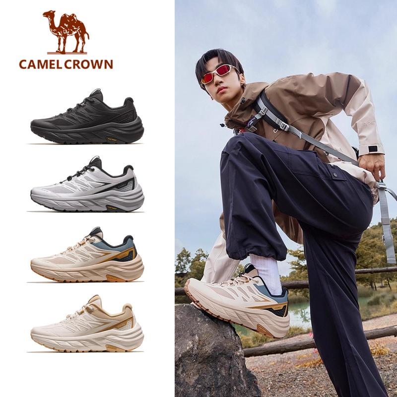 Camel Crown 2025 Giày chạy bộ địa hình Thu Đông Giày nam mới Giày đi bộ đường dài chống trượt giảm xóc Giày nhẹ và thoải mái Giày nữ F15C026031/F25C026025