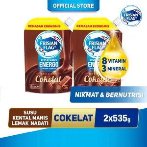 Frisian Flag kental Manis Coklat Pouch 535gr x2 Pcs