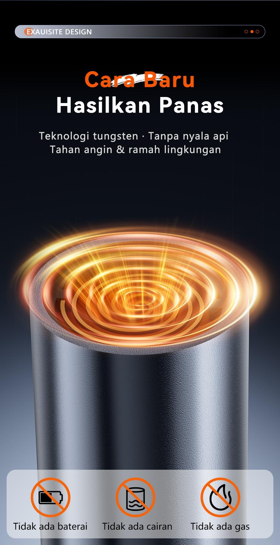 NEXID Api Badai Tiup Korek Api Lighter Keren untuk memanaskan Type-c Cigarette Lighter Mini WindproofPlug and Play Energy saving and Safe Car and HomePortable Lighter(Tidak cocok untuk Samsung)