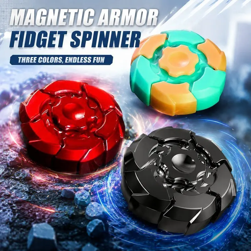 Fidget Spinner 3D Magnetik dengan Rotasi Halus, Mainan Sensory Praktis untuk Sekolah dan Kantor 【KOSMEBLAB】