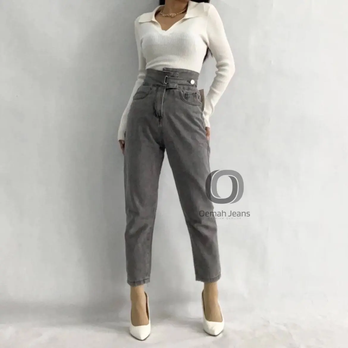 Celana Jeans Highwaist Wanita Celana Panjang Jeans Highwaist Wanita Boyfriend Jeans Baggy Jeans Straight Jeans Wanita Murah Premium D46 Jeans