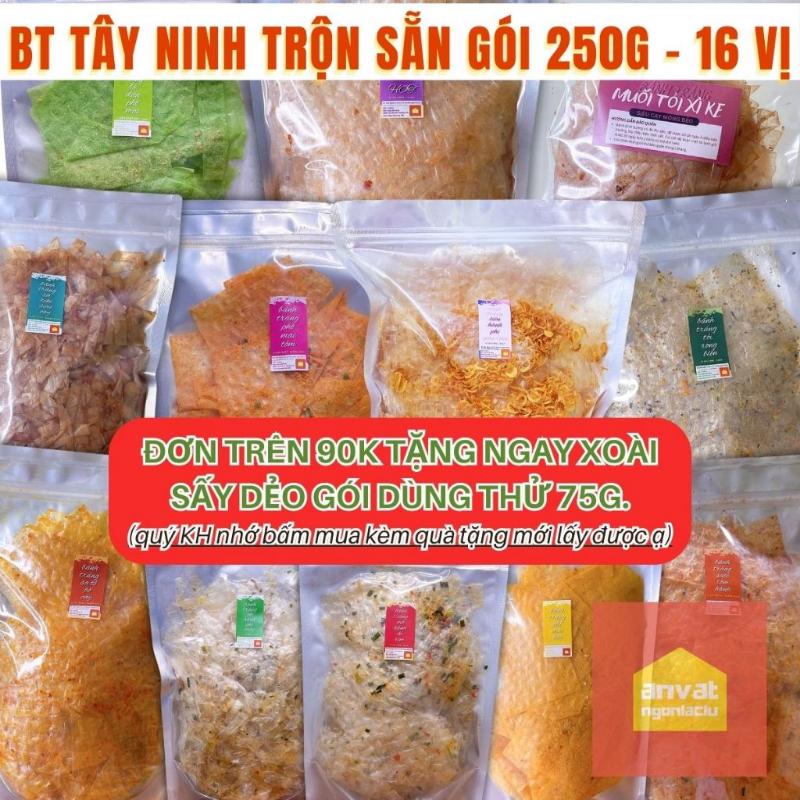 TOP 250G - BÁNH TRÁNG TÂY NINH TRỘN SẴN ĐỦ VỊ - ĂN VẶT NGON LẮC LƯ