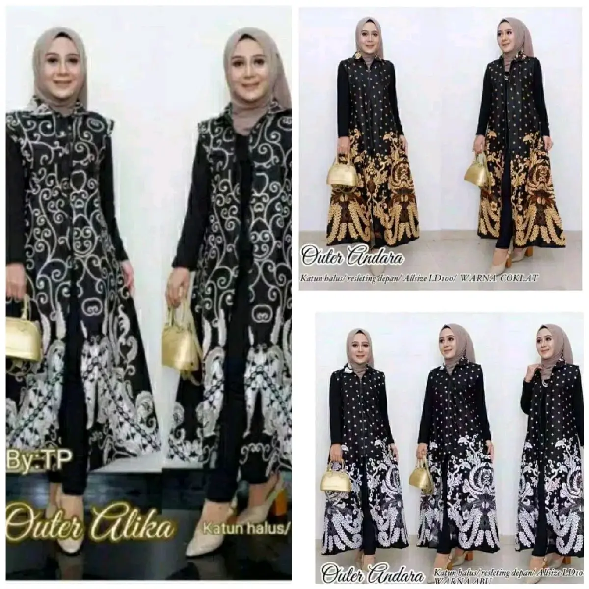 Outer longkardi, kardigan batik katun prima. Katun, Cardigan Baju outer cardigan vintage