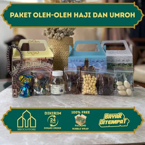 Paket Oleh-oleh Haji dan Umroh Dus Tenteng Lengkap isi Air Zamzam dan Tasbih