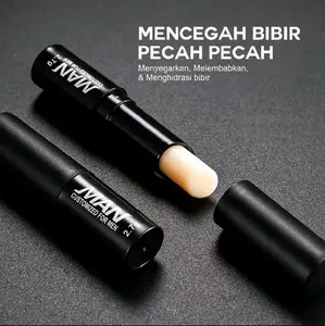 Original Lip balm man krim pencerah pemerah bibir hitam permanen pria Mencerahkan