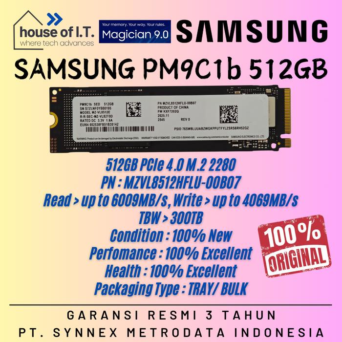 Promo SSD NVME SAMSUNG 512GB PM9C1b - SAMSUNG NVME 512GB Cicil 0
