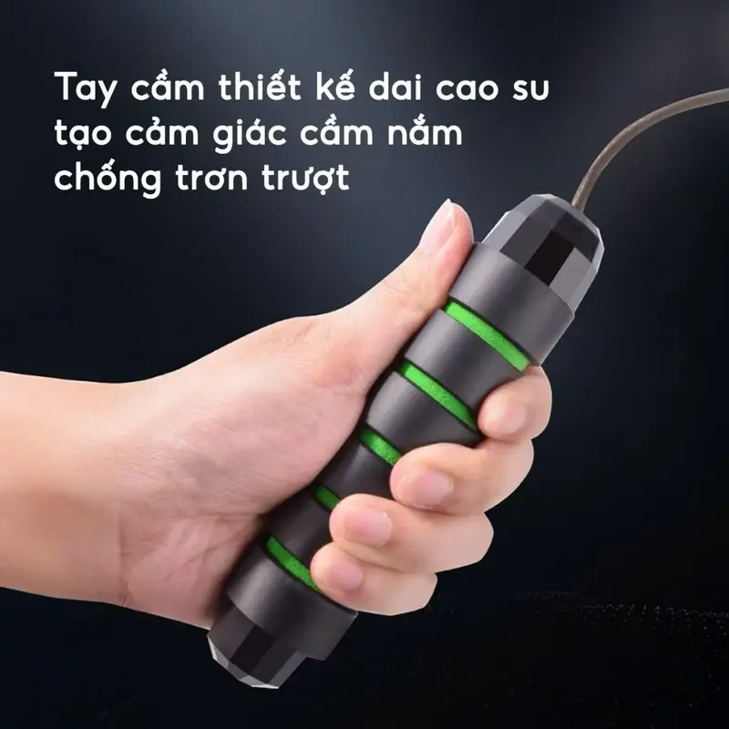 Dây Nhảy Thể Dục Lõi Thép Tập Thể Lực Có Tạ Sắt Dài 2,7m Nhảy Dây Tốc Độ Giảm Cân  Chống Trượt Nhiều Màu Lựa Chọn 1