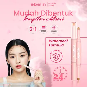 EBELIN -ighlighting All In One Stick 2in1 Waterproof Highlighter & Contouring Tampil Makin Berdimensi Makeup Praktis Tahan Lama & Waterproof