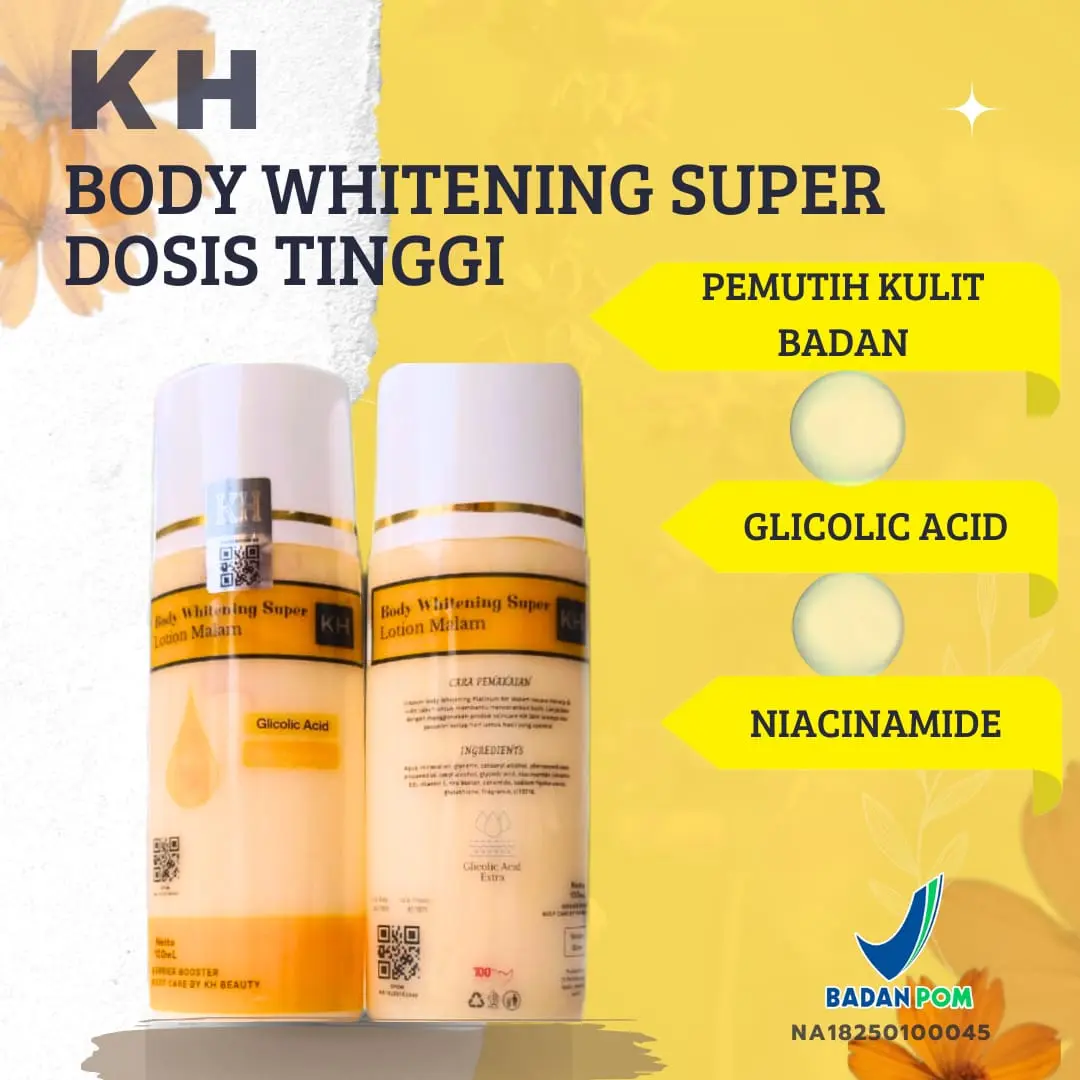 Lotion super Dosting BPOM welovglow hb body whitening super KH skin pemutih kulit