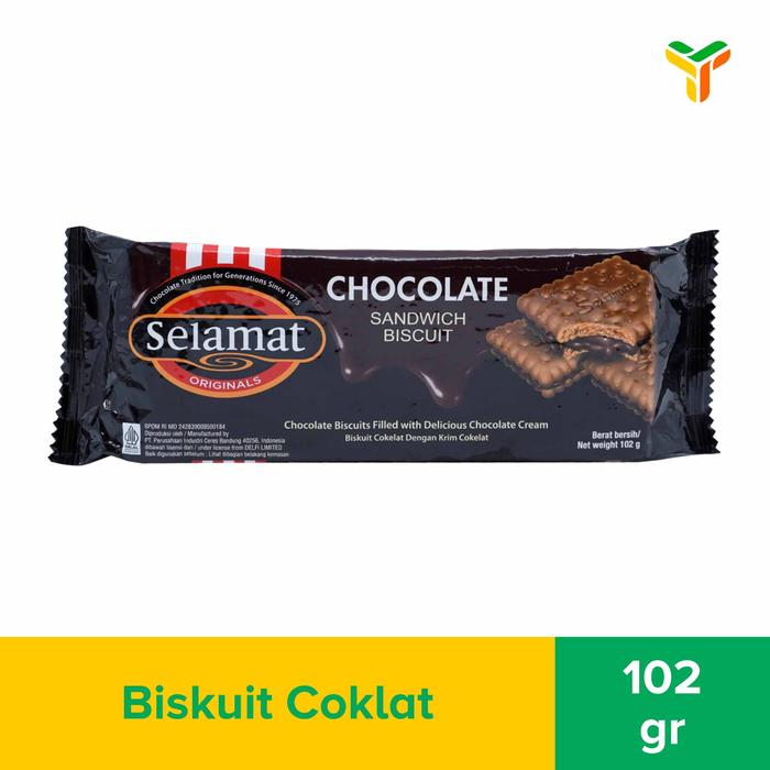 Gambar Selamat Biscuit Chocolate Sandwich 102 Gram dari Yogya Online Kota Bandung Tokopedia