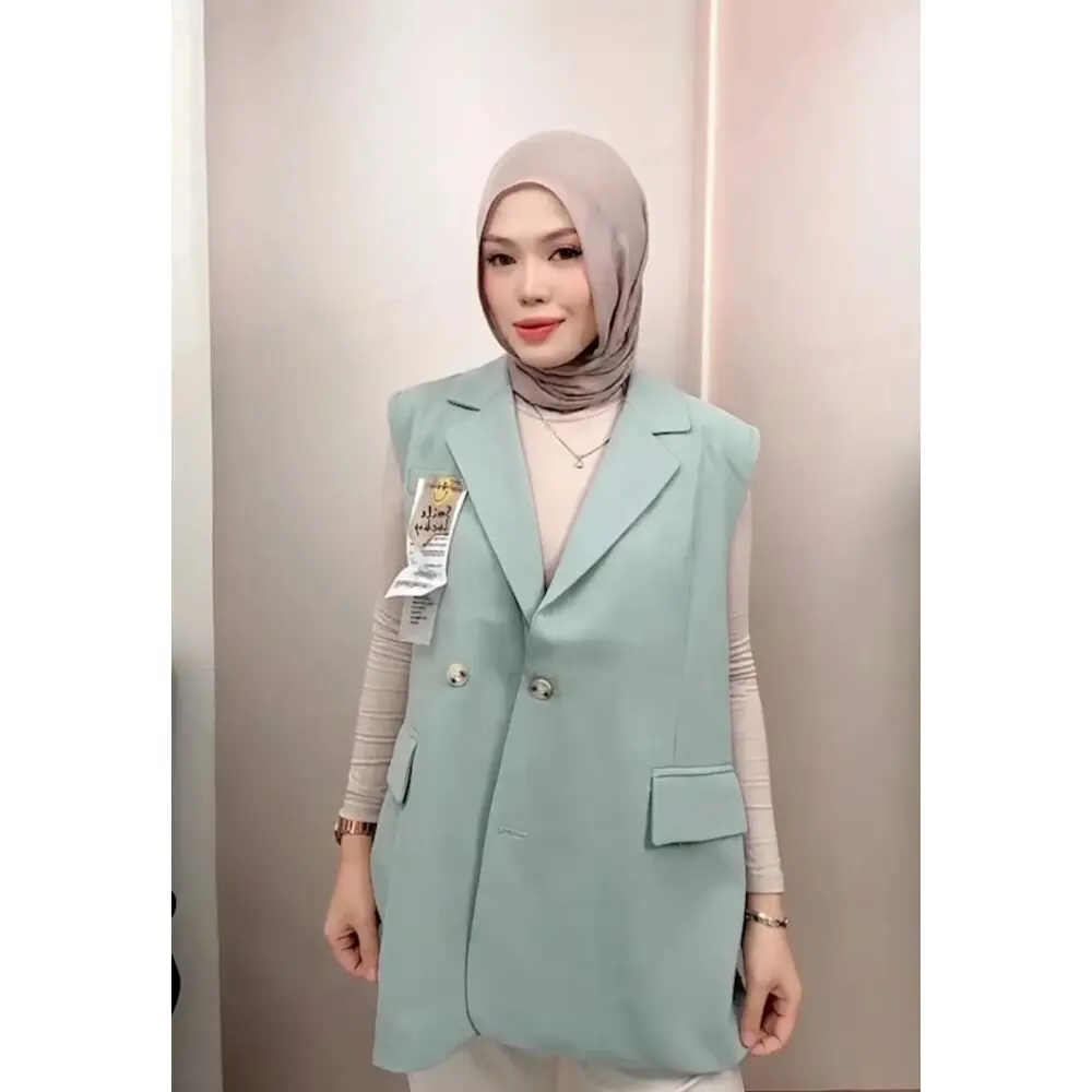 FADFAD Atasan Rompi dengan potongan rapi desain mewah tanpa lengan
