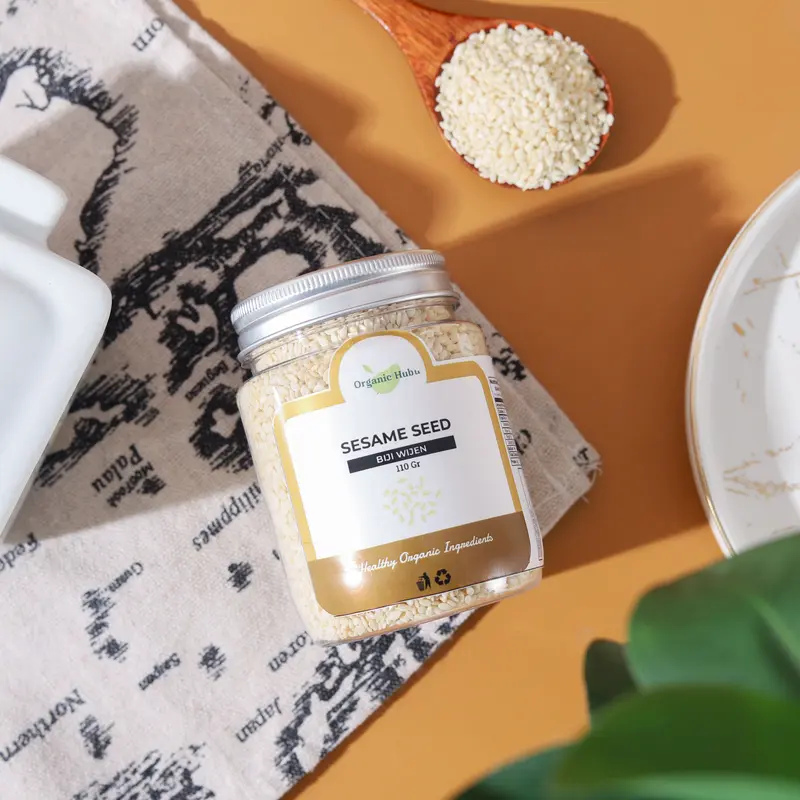 Organic Hub Biji Wijen Sangrai Roasted Sesame seed Biji Wijen Putih Bumbu Masak Hiasan Makanan 4