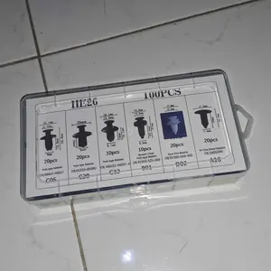 [Kreasiva] 100 Pcs Baut Rivet Klip Serbaguna Bemper Body Spakbor Motor Mobil Universal