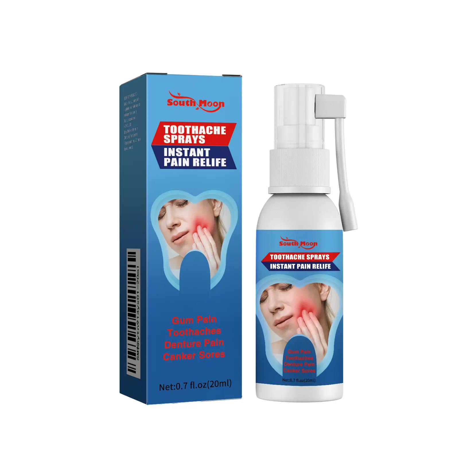 South Moon Semprotan Sakit Gigi Ning Sakit Gigi Ning Sakit Gigi Sakit Gigi Rongga Gigi Rongga Gigi Kebakaran Karies Gusi Bengkak Semprotan Bau mouth  spray tidak mengandung keduanya non-medis Mulut
