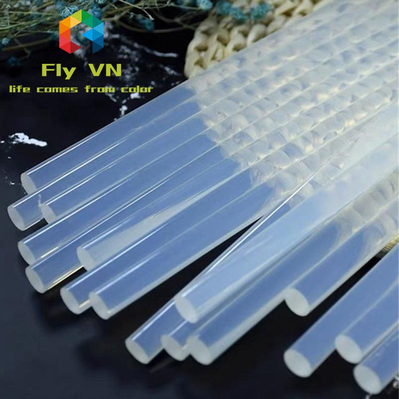 Flyvn | 10 que keo nóng tan chảy trong suốt 7mm, dùng cho súng bắn keo nhiệt