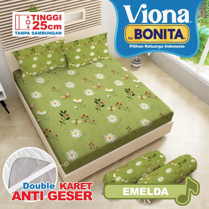 Hampers Sprei, Kado Pernikahan, Kado Ulang tahun , Sprei Bonita Viona ukuran king 180x200 dan 160x200 6