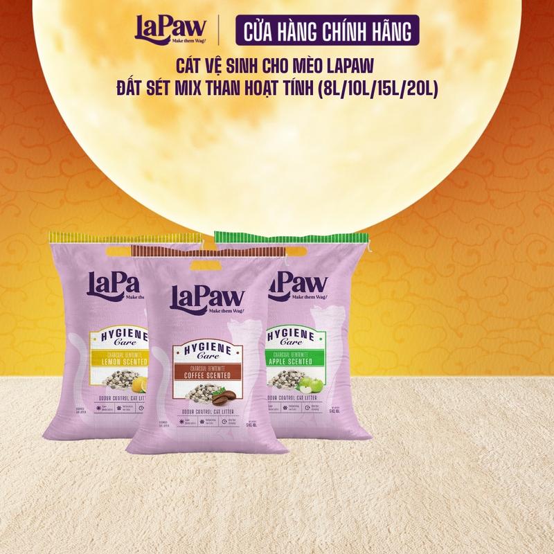 LaPaw Cát đất sét than hoạt tính cho mèo vón cục tốt 10L/ 5KG