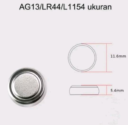 1 Lebar Isi 10pcs Batrai LR44 1.55V Watch Watches