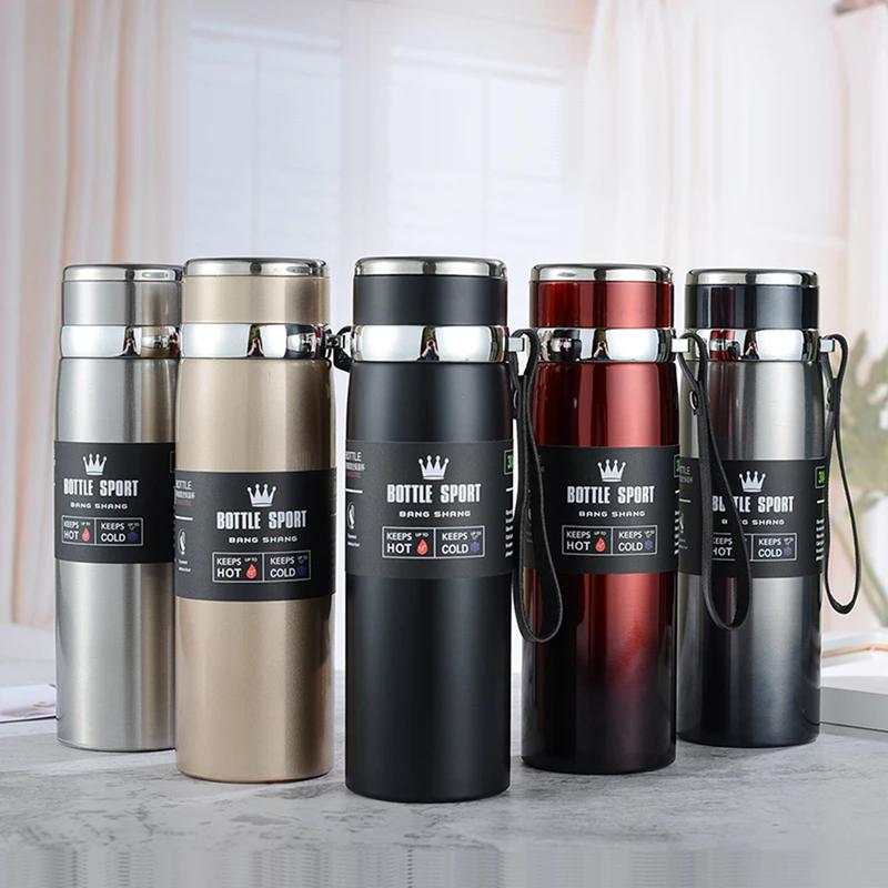  Bình nước giữ nhiệt 1000ml ruột inox 316 cao cấp có lưới lọc trà và dây treo 