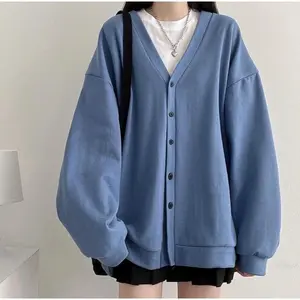 HARUKA JAKET WANITA KOREAN Cardigan Fleece Sweater